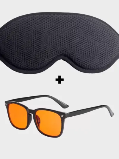 Super Sovemaske 2.0 + Blue Light Brille Night Sort